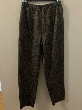 Vintage Black Paisley Pants